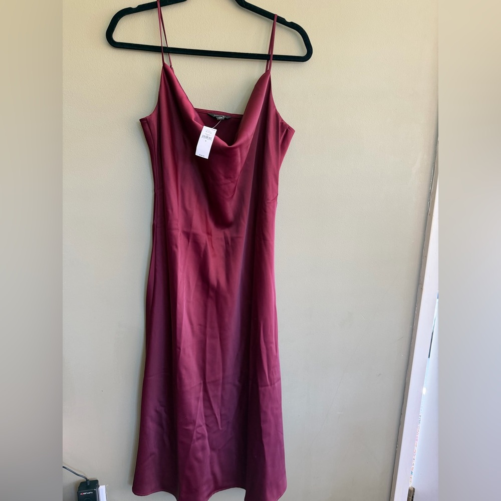Banana Republic Cowl Neck Burgundy Dress